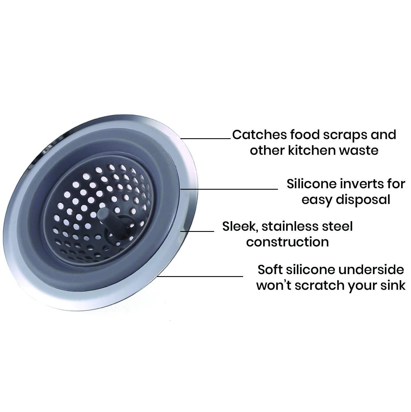 2-in-1 Clog-Free Multi-Purpose Silicone Kitchen Sink Strainer And Stopper