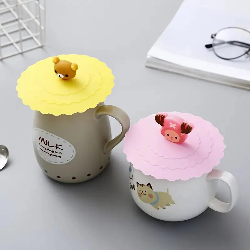 6-Pack: Leak-proof and Dustproof Silicone Cup Cover for Ceramic Tea Cups and Water Cups