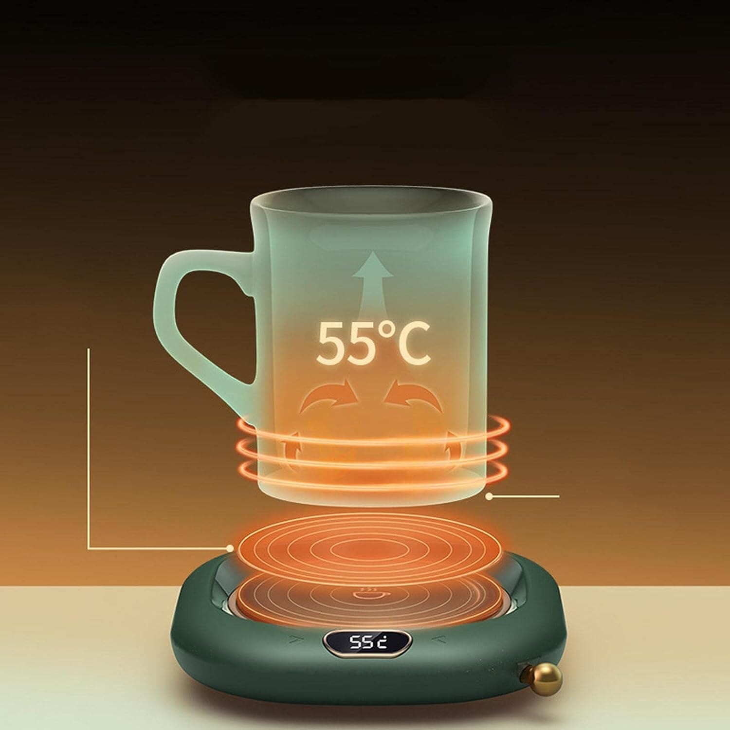 Electric Coffee Cup Warmer Mat with Mug