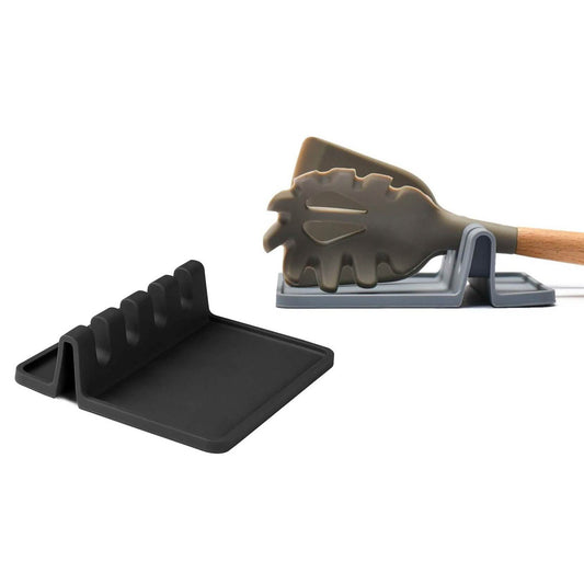 Non-Slip Heat Resistant Silicone Multiple Utensil Rest with Drip Pad